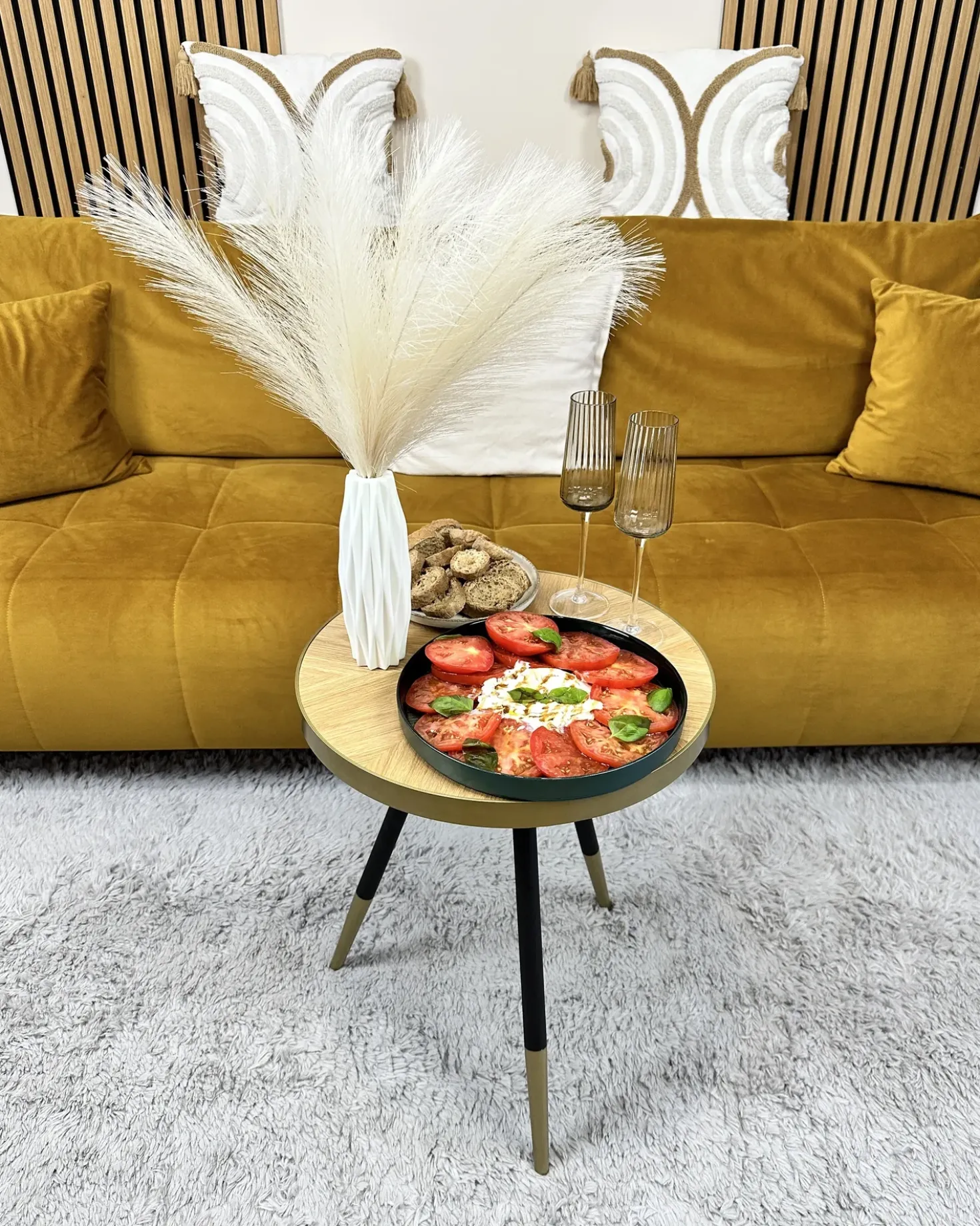 Sæt af 4 champagnefløjter QUARTZ 230 ml Grå