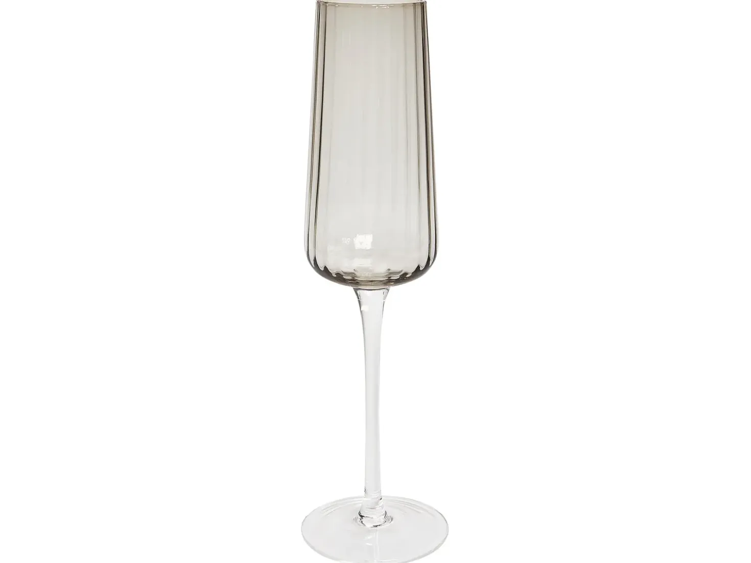 Sæt af 4 champagnefløjter QUARTZ 230 ml Grå