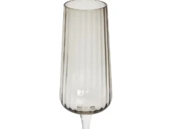 Sæt af 4 champagnefløjter QUARTZ 230 ml Grå