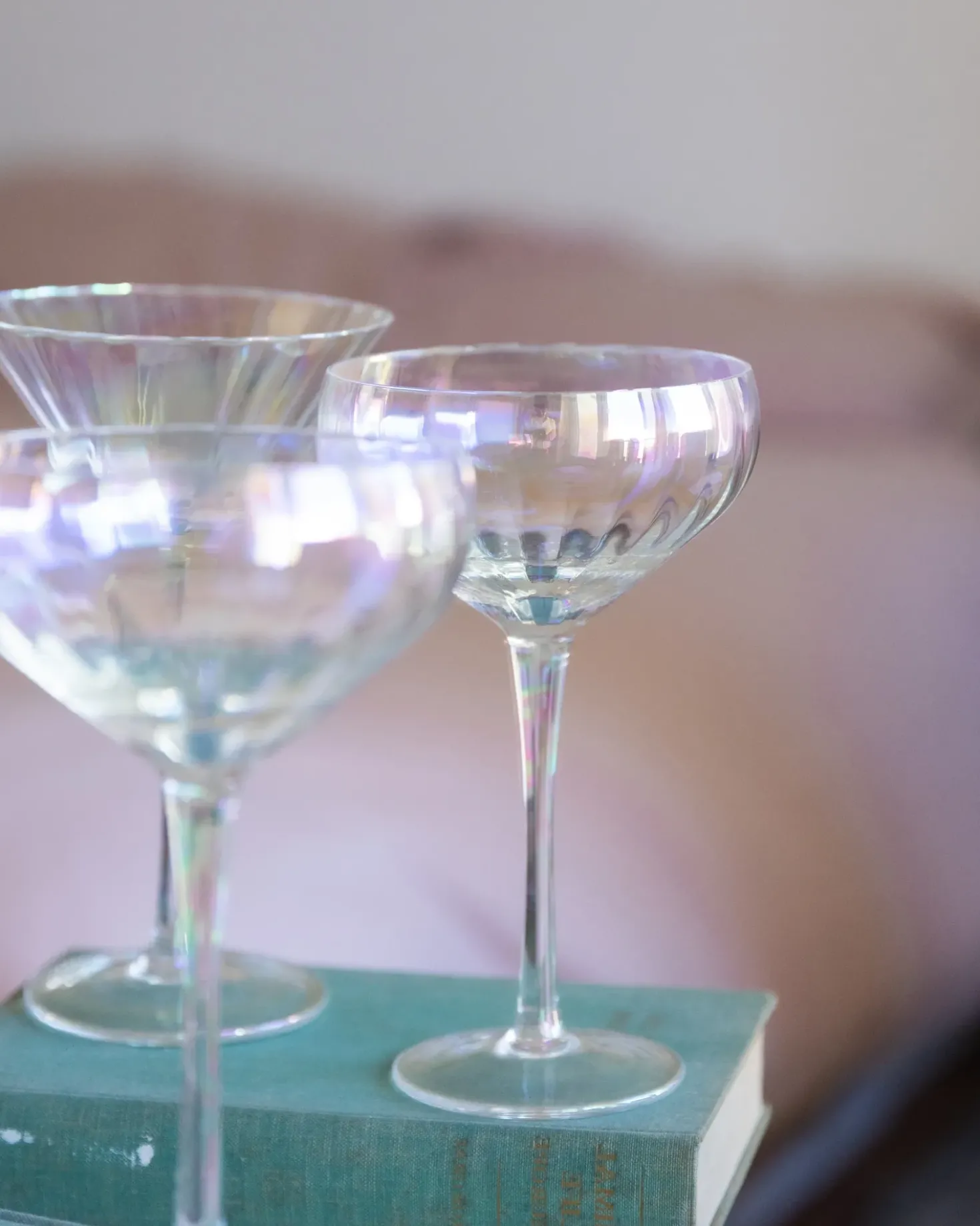 Sæt af 4 champagne-underkopper MORGANITE 300 ml Transparent