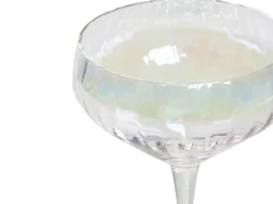 Sæt af 4 champagne-underkopper MORGANITE 300 ml Transparent