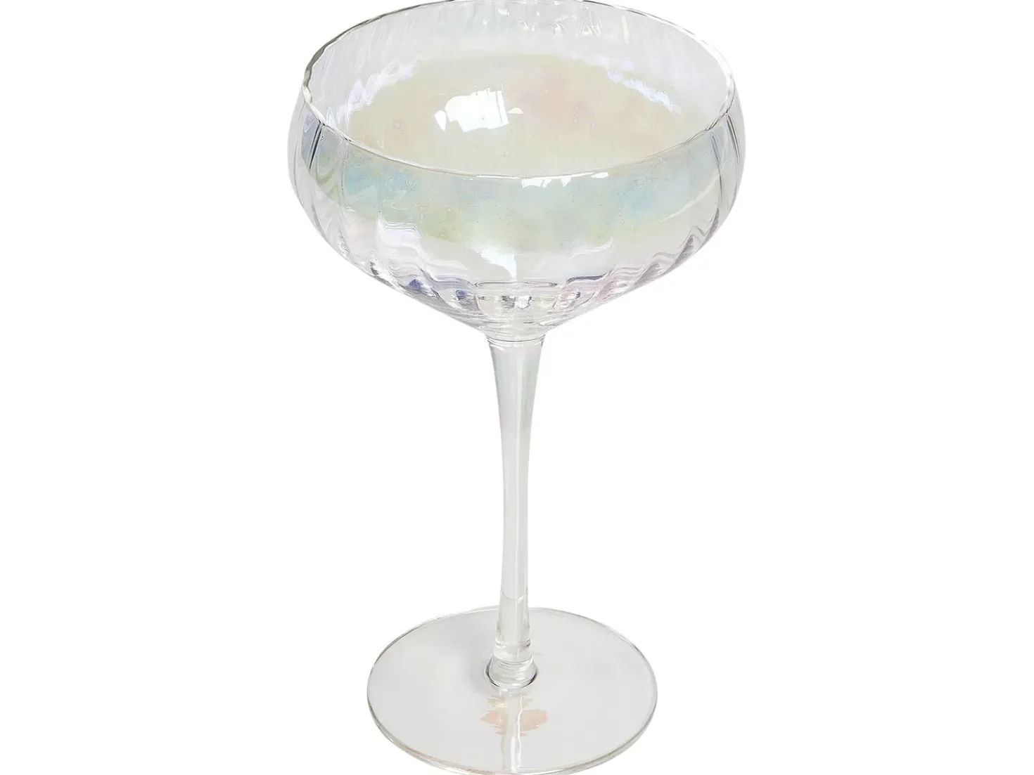 Sæt af 4 champagne-underkopper MORGANITE 300 ml Transparent