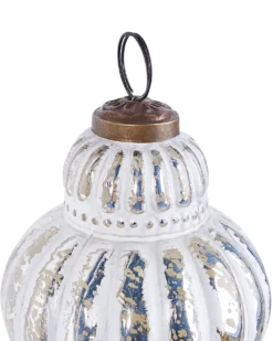 Sæt af 6 julekugler CREMEUX Glas Sølv