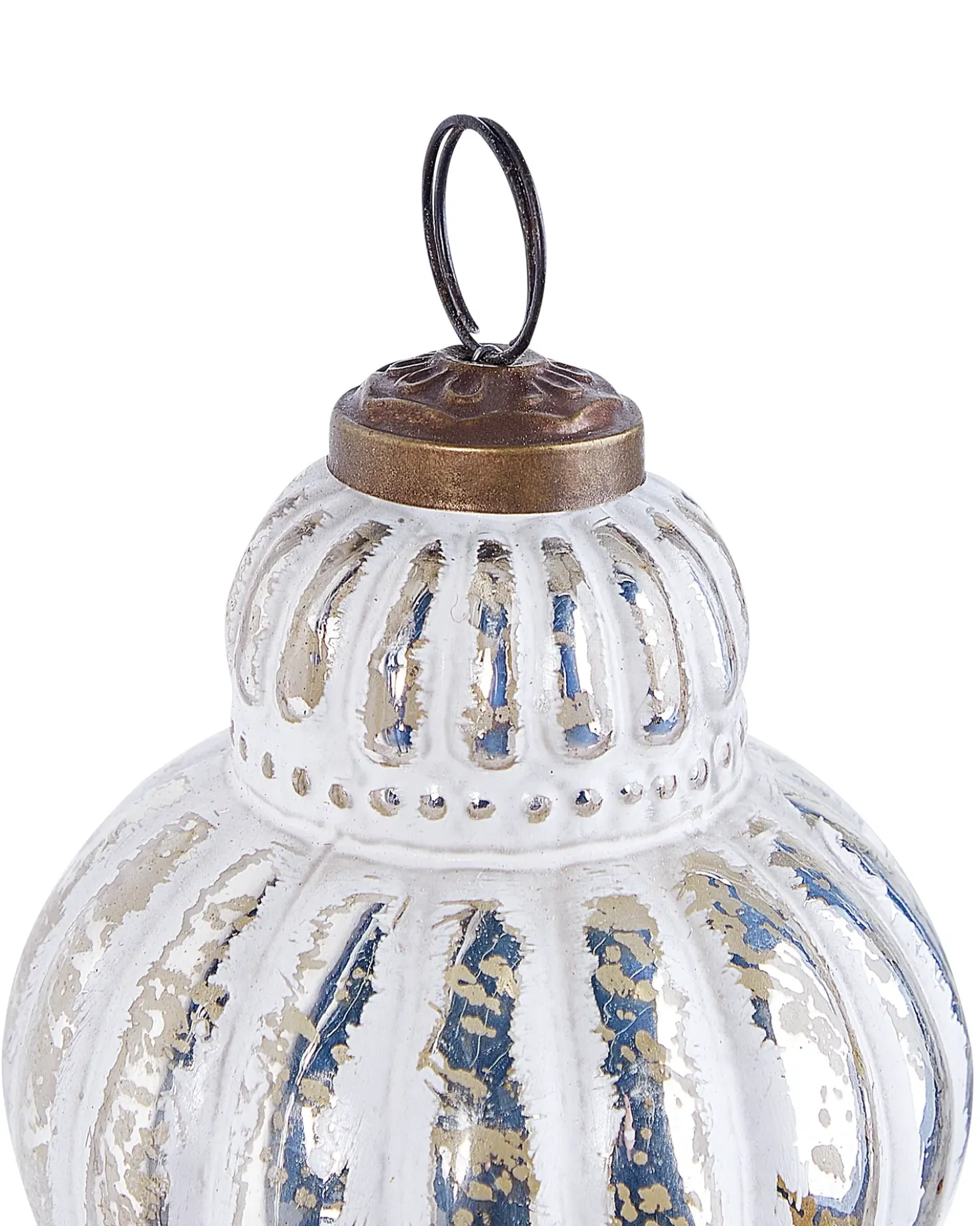 Sæt af 6 julekugler CREMEUX Glas Sølv