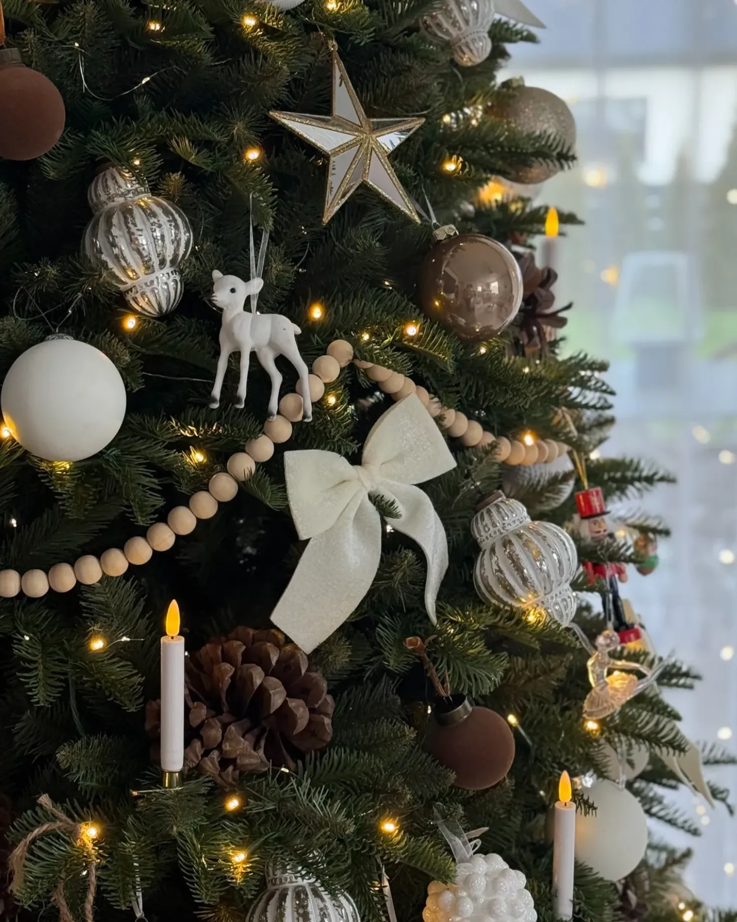 Sæt af 6 julekugler CREMEUX Glas Sølv