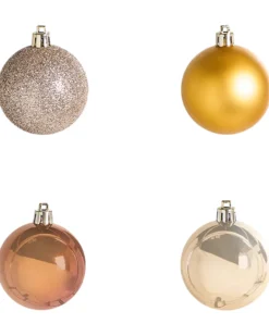 Sæt af 48 julekugler KOLIMA Guld