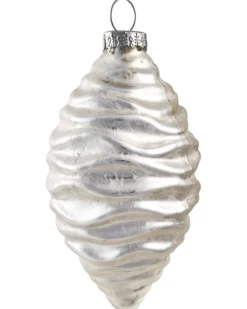 Sæt af 50 julekugler SNOWFLAKE Glas Rød/Hvid