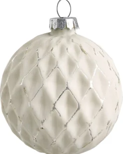 Sæt af 50 julekugler SNOWFLAKE Glas Rød/Hvid