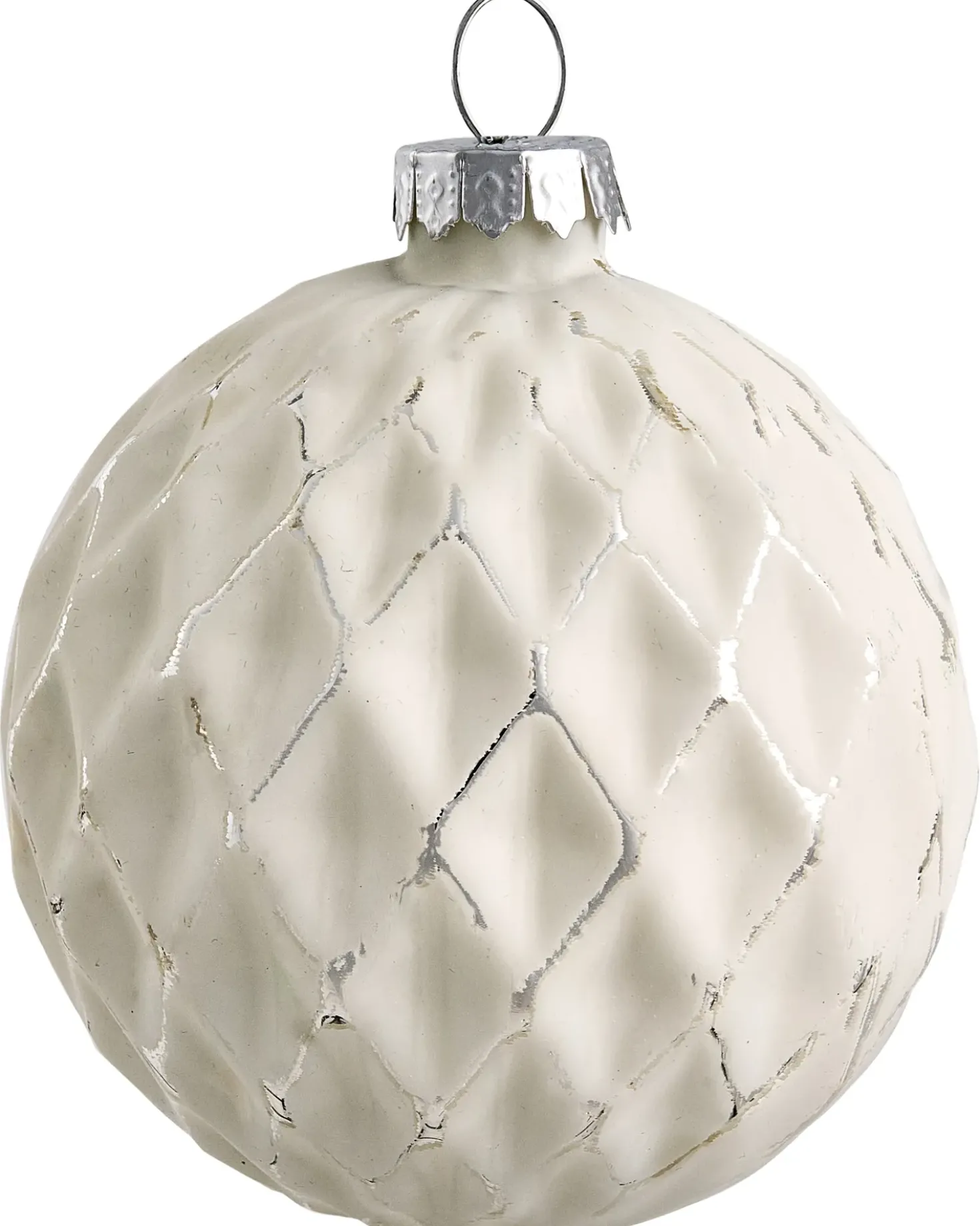 Sæt af 50 julekugler SNOWFLAKE Glas Rød/Hvid