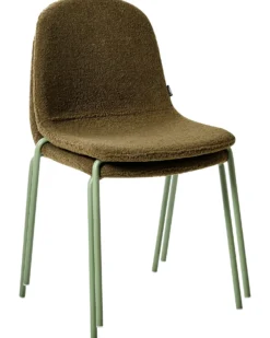 Sæt af 2 konferencestole LOMA Boucle Grøn