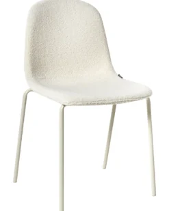 Sæt af 2 konferencestole LOMA Boucle Cremehvid