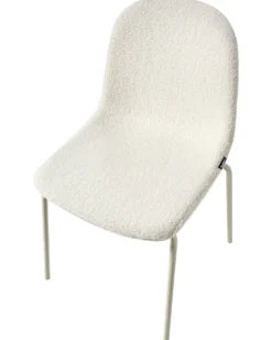 Sæt af 2 konferencestole LOMA Boucle Cremehvid