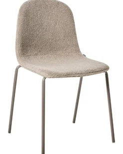 Sæt af 2 konferencestole LOMA Boucle Brungrå