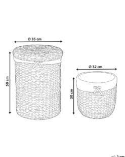 Sæt af 2 kurve DANANG Flet Naturlig 31/61 L