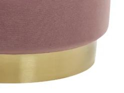Sæt af 2 opbevaringspuffer GARLAND Velour Lyserød