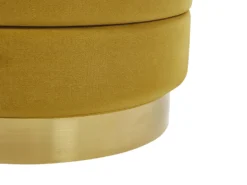 Sæt af 2 opbevaringspuffer GARLAND Velour Sennepsgul