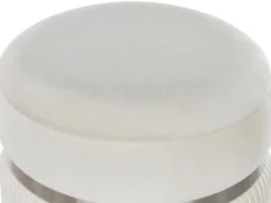 Sæt af 2 opbevaringspuffer CAMDENTON Velour Cremehvid