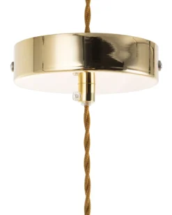 Sæt af 2 pendel lamper ANZA Glas Guld