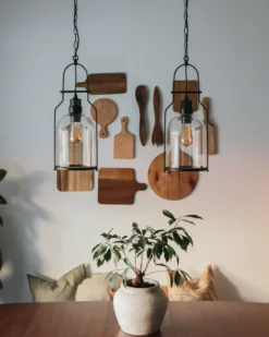 Sæt af 2 pendel lamper BASHILO Metal Sort