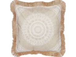 Sæt af 2 pyntepuder AGRIMONY 45 x 45 cm Beige Orientalsk mønster