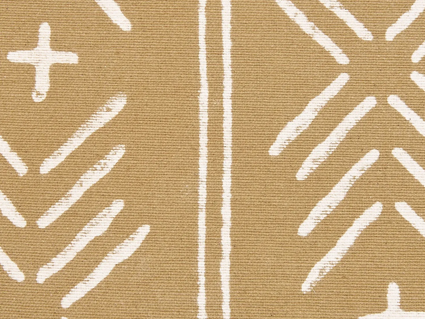Sæt af 2 pyntepuder BANYAN Bomuld 45 x 45 cm Sand Beige Geometrisk mønster