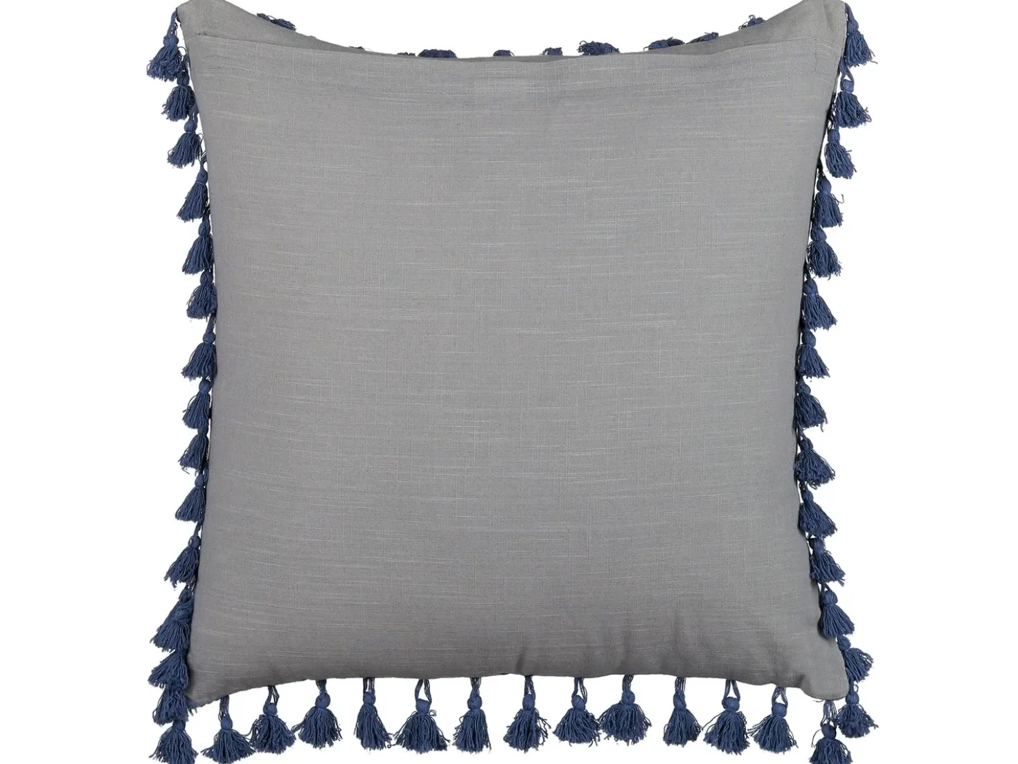 Sæt af 2 pyntepuder CARPINUS Hør 45 x 45 cm Grå Ensfarvet