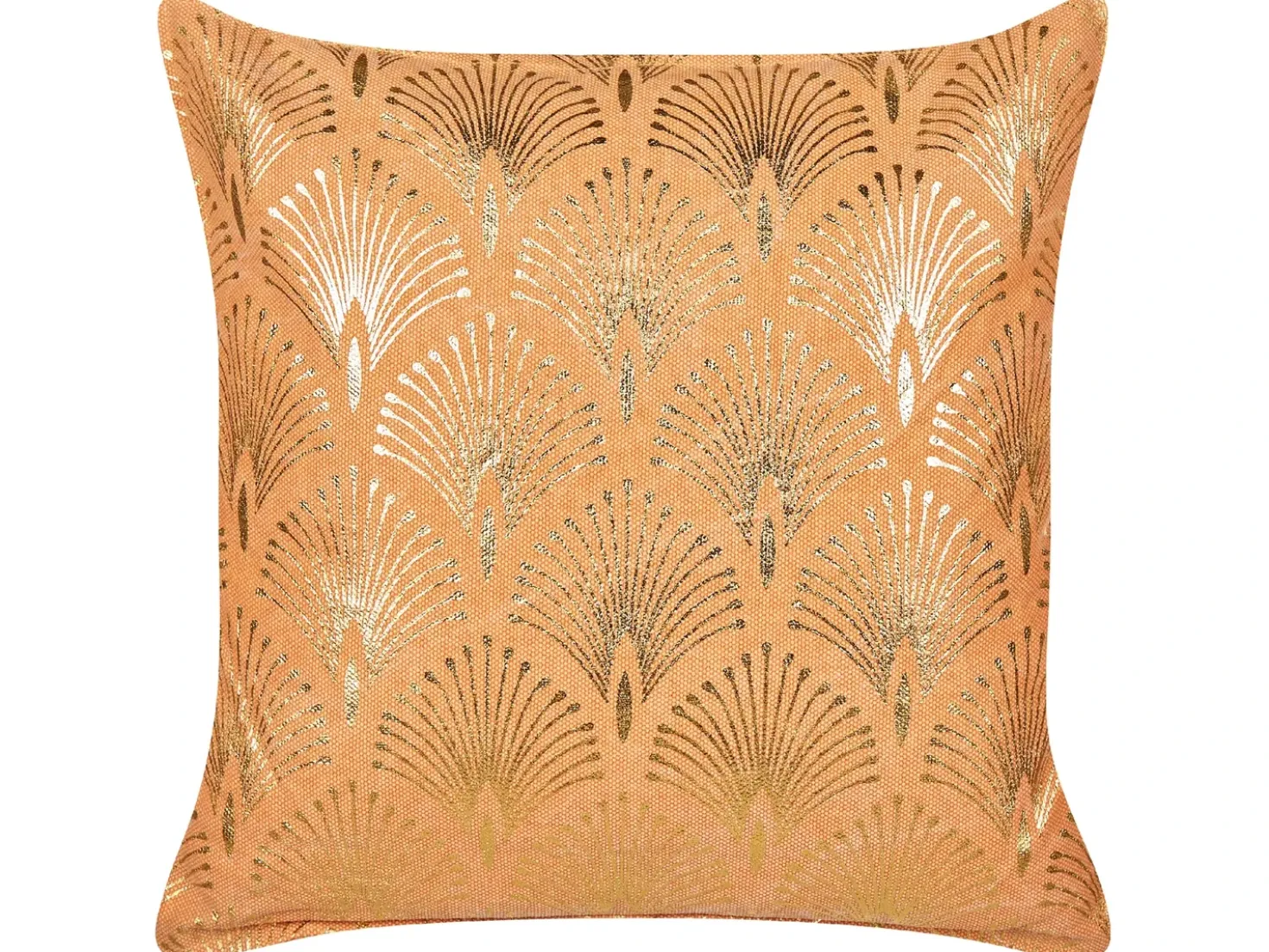 Sæt af 2 pyntepuder HOYA Bomuld 45 x 45 cm Orange Geometrisk mønster