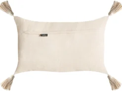 Sæt af 2 pyntepuder INTSIA Bomuld 30 x 50 cm 45 x 45 cm Lys Beige Julemønster