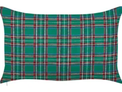 Sæt af 2 pyntepuder JOYCANDY 30 x 50 cm Grøn Julemønster