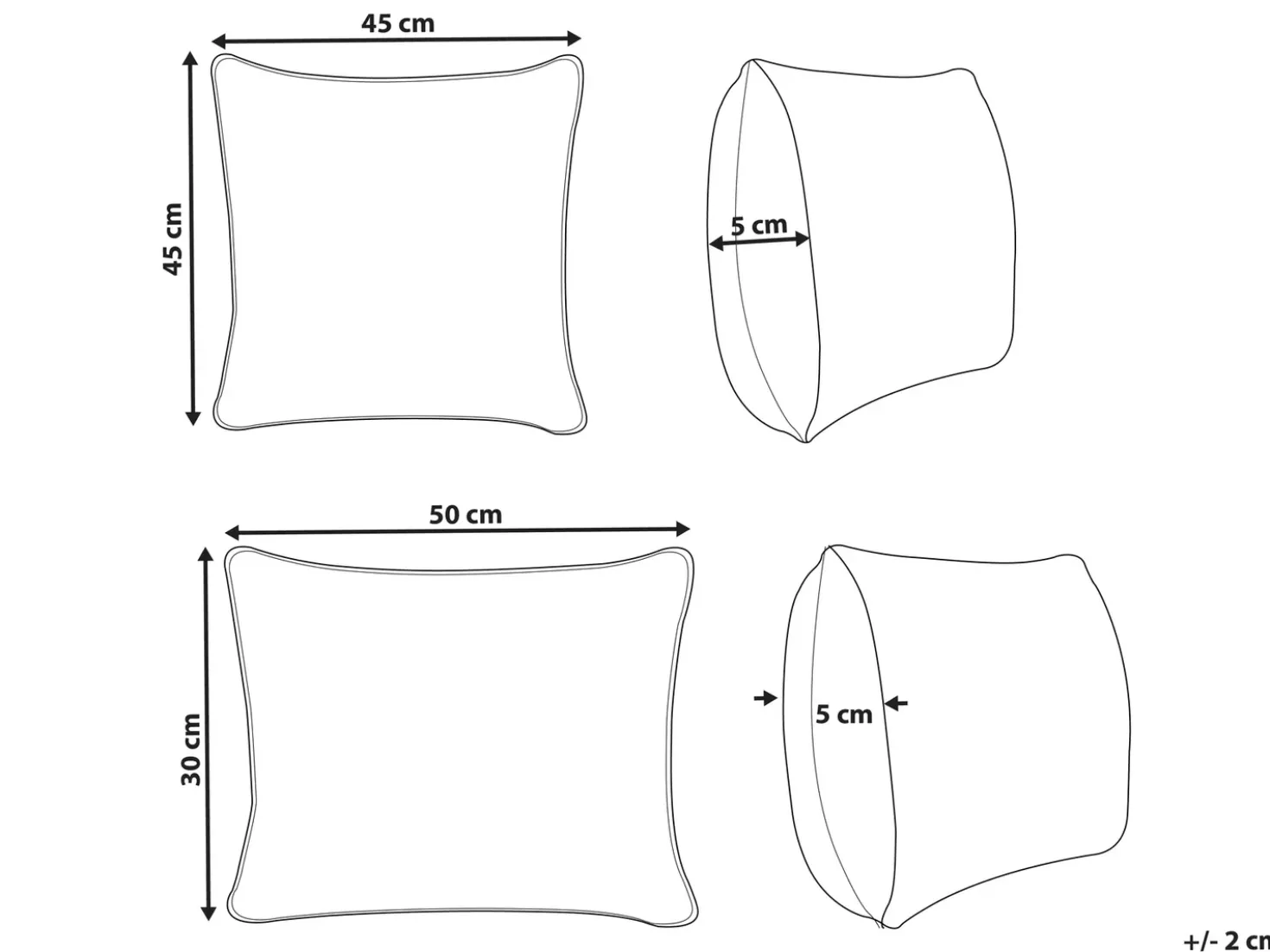Sæt af 2 pyntepuder LANSIUM Bomuld 30 x 50 cm 45 x 45 cm Hvid Plante mønster