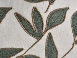 Sæt af 2 pyntepuder LANSIUM Bomuld 30 x 50 cm 45 x 45 cm Hvid Plante mønster
