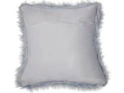 Sæt af 2 pyntepuder LUBHA Kunstig pels 42 x 42 cm Mørkeblå Ensfarvet