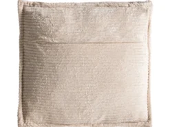 Sæt af 2 pyntepuder MARANTA Fløjl 30 x 30 cm 45 x 45 cm Lys Beige Ensfarvet