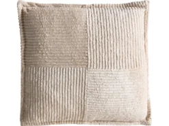 Sæt af 2 pyntepuder MARANTA Fløjl 30 x 30 cm 45 x 45 cm Lys Beige Ensfarvet