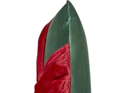 Sæt af 2 pyntepuder MARSHMALLOW Velour 45 x 45 cm Rød Grøn Julemønster