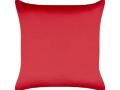 Sæt af 2 pyntepuder MARSHMALLOW Velour 45 x 45 cm Rød Julemønster