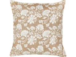 Sæt af 2 pyntepuder NOTELEA Bomuld 45 x 45 cm Beige Blomstermønster