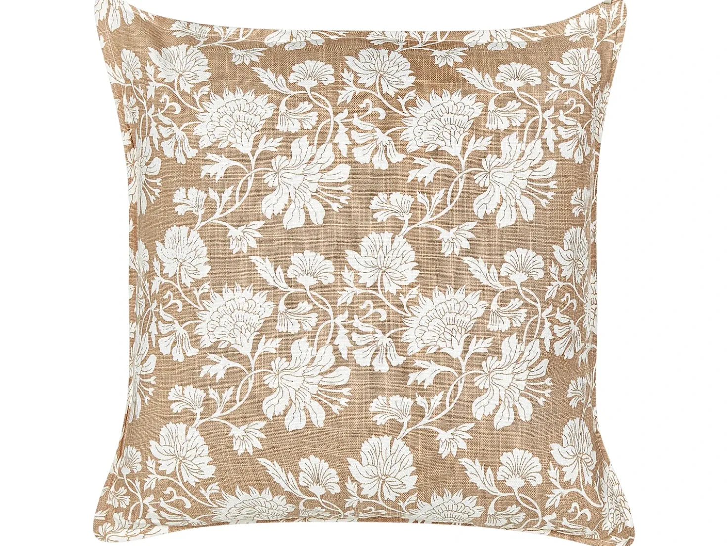 Sæt af 2 pyntepuder NOTELEA Bomuld 45 x 45 cm Beige Blomstermønster