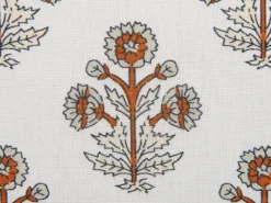 Sæt af 2 pyntepuder OMORIKA Bomuld 45 x 45 cm Hvid Blomstermønster