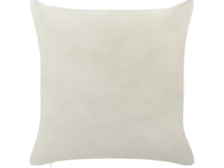 Sæt af 2 pyntepuder PALMIER Velour 45 x 45 cm Cremehvid Julemønster