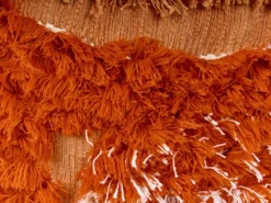 Sæt af 2 pyntepuder SAGENIA Bomuld 45 x 45 cm Orange Abstraktmønster