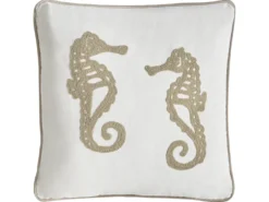 Sæt af 2 pyntepuder SINDORA Bomuld 45 x 45 cm Hvid Dyremønster