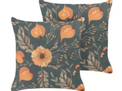 Sæt af 2 pyntepuder SOTOL 45 x 45 cm Multifarvet Blomstermønster