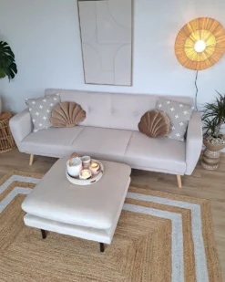 Sæt af 2 pyntepuder VELLEIA Bomuld 45 x 45 cm Brungrå Geometrisk mønster