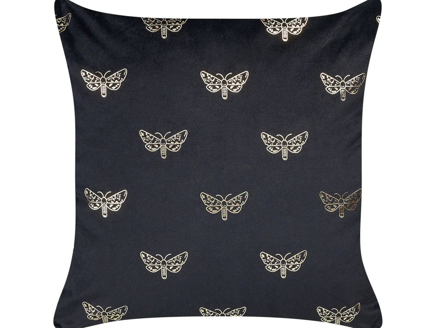 Sæt af 2 pyntepuder YUZURI Velour 45 x 45 cm Sort Dyremønster