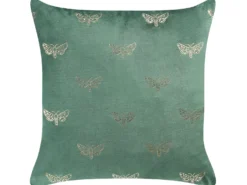 Sæt af 2 pyntepuder YUZURI Velour 45 x 45 cm Smaragdgrøn Dyremønster