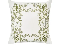 Sæt af 2 pyntepuder ZALEYA Bomuld 45 x 45 cm Hvid Blomstermønster