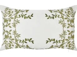 Sæt af 2 pyntepuder ZALEYA Bomuld 30 x 50 cm Hvid Blomstermønster