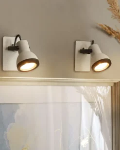 Sæt af 2 spotlight-lamper BARO Hvid Metal Justerbar