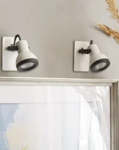Sæt af 2 spotlight-lamper BARO Hvid Metal Justerbar
